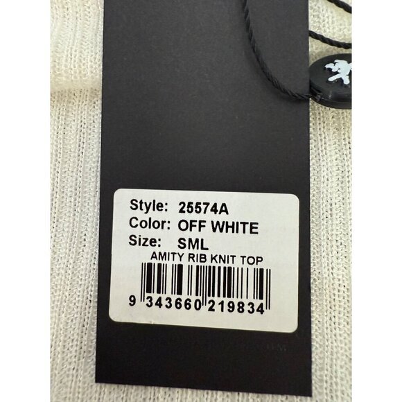 One Teaspoon Off White Amity Rib Knit Layering‎ Top S - Picture 9 of 15